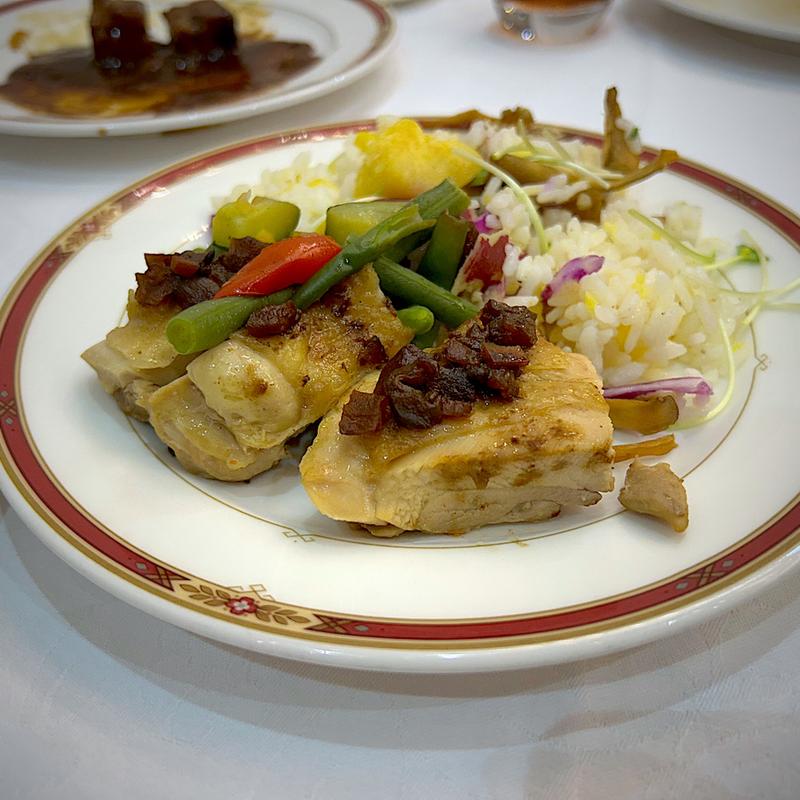 グリルチキン＆栗ごはん(亀の井ホテル 青森まかど)