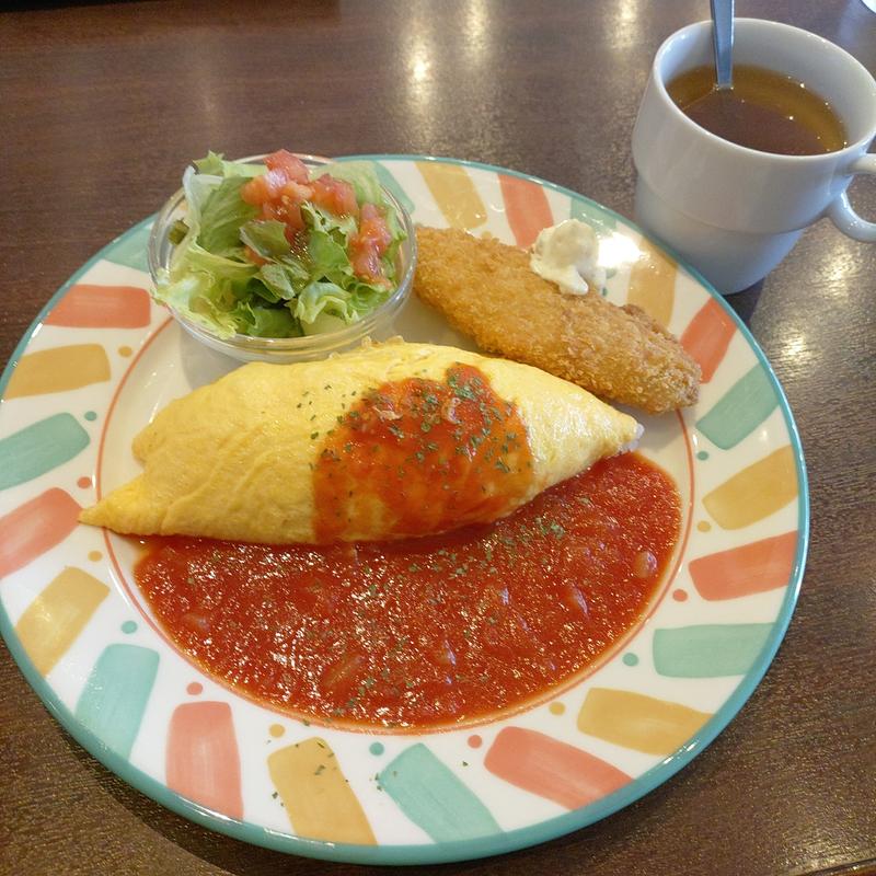 オムライス 白身魚フライ付(ディーズハピネス イオンモール石巻店 )