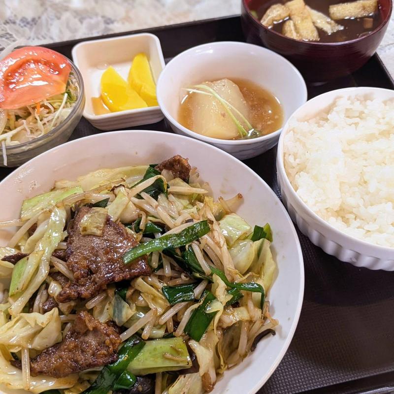 Aランチ ニラレバ定食(チャイナレストランジャスミン)
