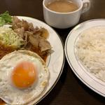 2品盛りデミハンバーグと生姜焼き(キッチンジロー＆ほろよいジロー 九段下店)