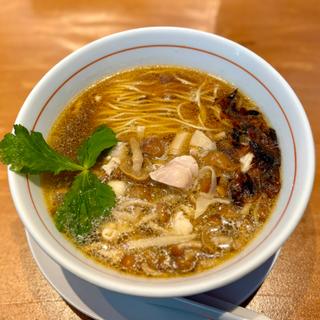 地鶏となめこの中華そば/醤油(中華そば食堂田中)