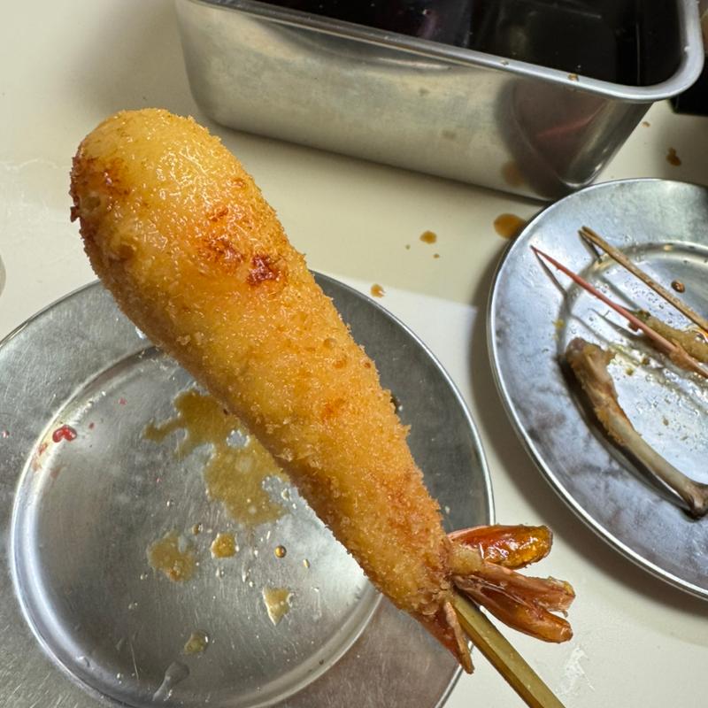メガ海老(串かつ専門店 松葉 総本店)