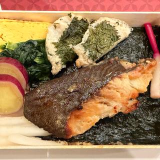 銀鱈西京焼きの海苔弁(刷毛じょうゆ海苔弁山登り 築地直売所)