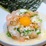 甘海老の柚子塩ユッケ(焼鳥 ハレツバメ 横浜鶴屋町店)