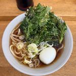 春菊天うどん　ゆで玉子
