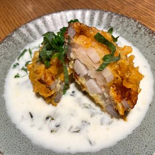 レンコン挟み揚げ(和えに)