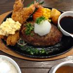 ハンバーグ&エビフライ2尾