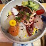 ちらし寿司と釜うどん(宮ずし)