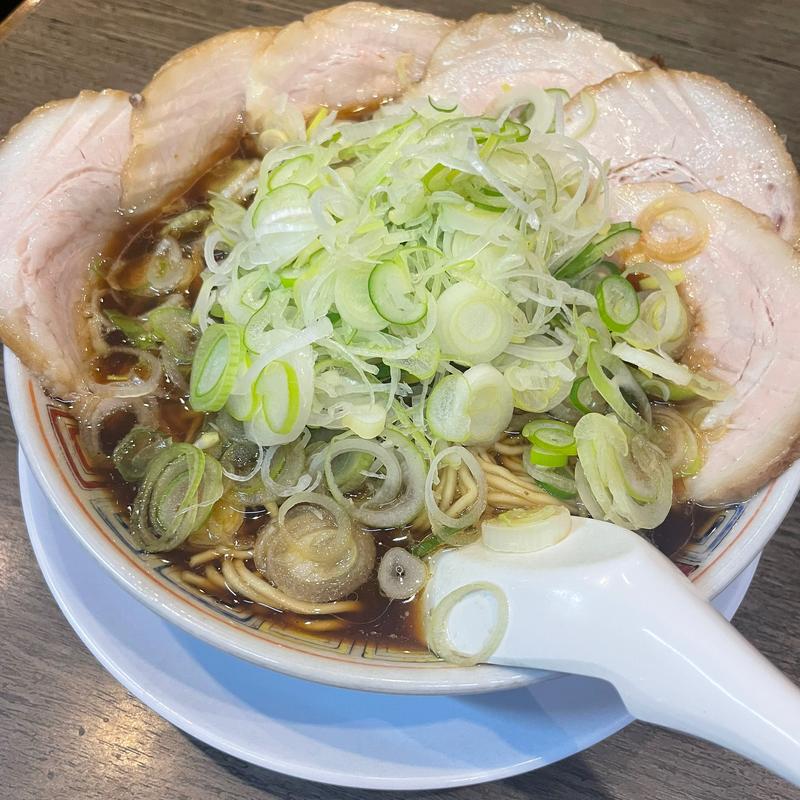 【肉】中華そば＋ネギ増し(丸中華そば)