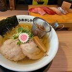 追いがつおラーメン+赤酢握り5貫セット