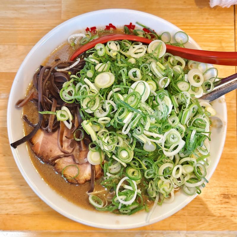 九条ネギ増し豚(とん)そば(麺や木蓮)
