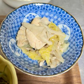 鶏胸肉と白菜の白だし煮