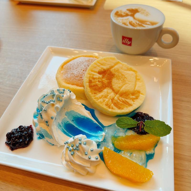 浮世絵アートパンケーキ ～神奈川沖浪裏～(TheLab.CAFE Lab.グランフロント大阪店)