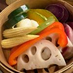 蒸し野菜　酒盗ソース