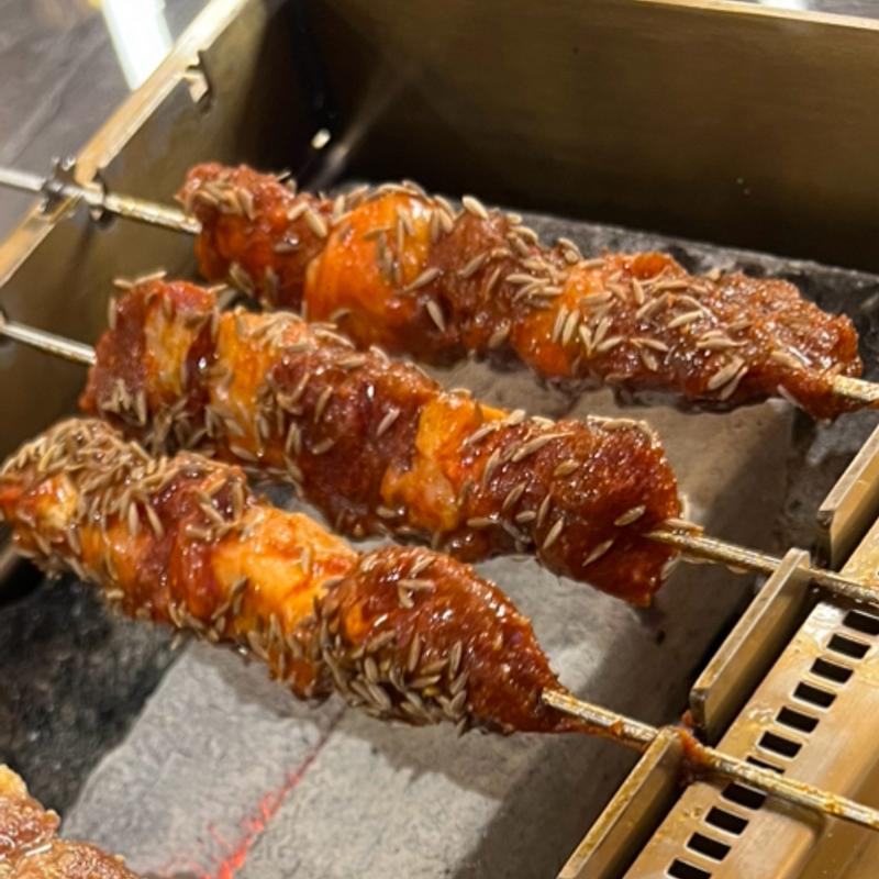 牛肉串焼き(羊炭長)