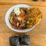 ゲソ天うどん　かき揚げ　おにぎり2個