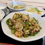 四川風エビチリ定食