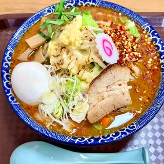 限定②炙りチーズ野菜味噌らーめん＋味玉＋辛味(らーめん理庵)