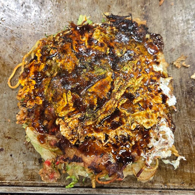 ホソ油カス玉そば入り(お好み焼吉野)