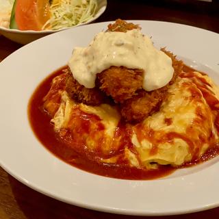 トルコライス&カキフライ(3個)(グリルらんぷ亭 )