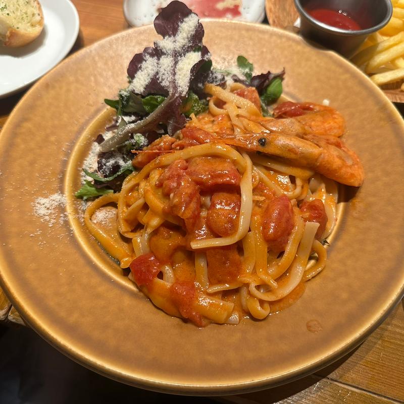 兵庫県産甘エビのトマトクリーム(open air 神戸元町店)