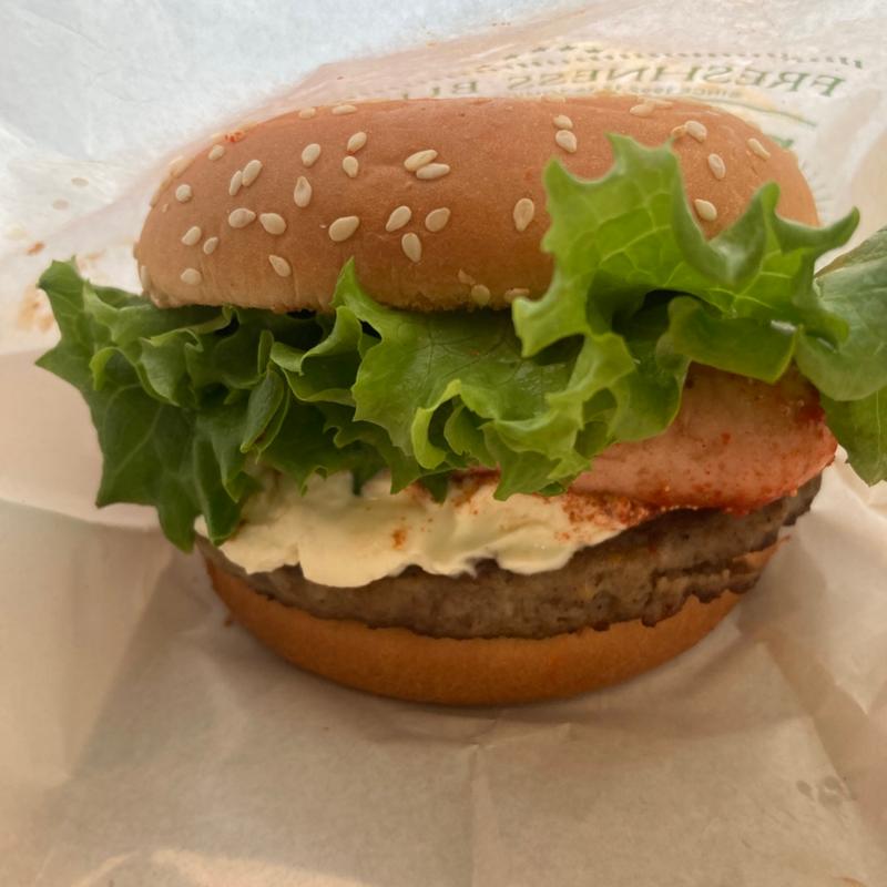明太子バーガー(フレッシュネスバーガー福岡空港店)