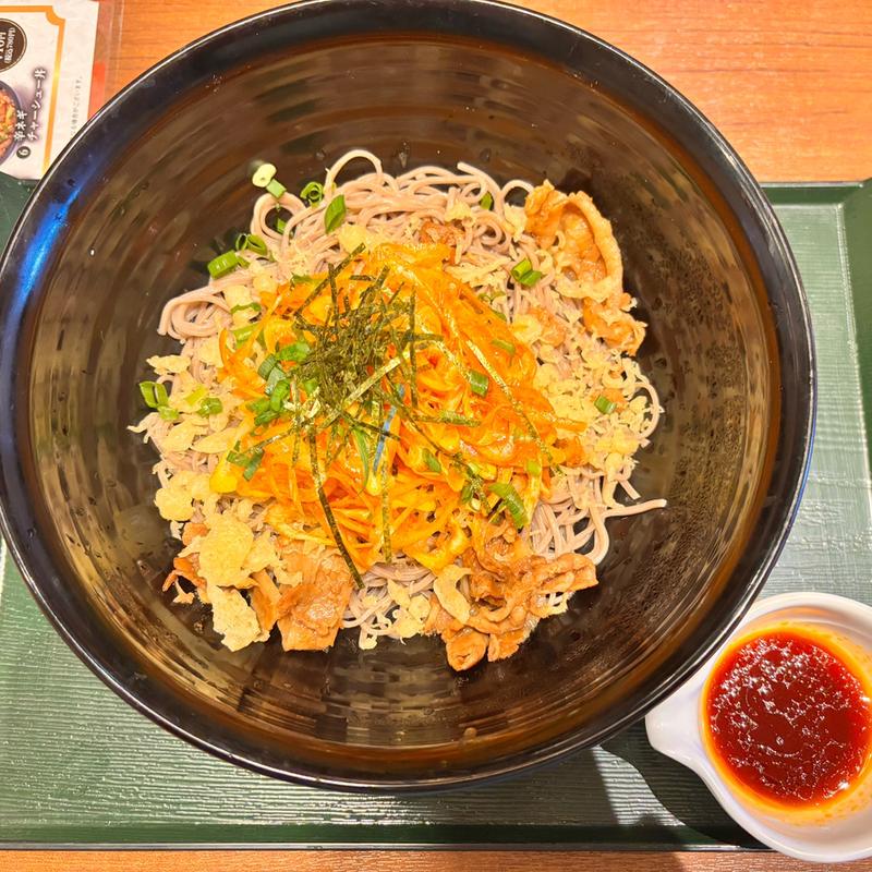 しびれ肉まぜ蕎麦(一休)