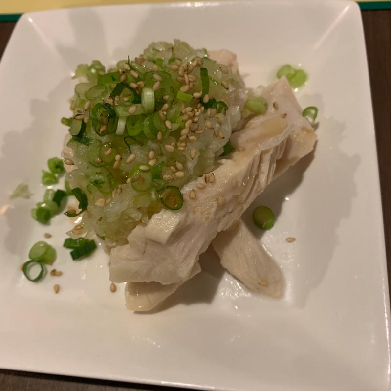 蒸し鶏ねぎ塩たれ(げんてん)