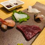 地魚の刺身五種盛り_月替り海コース