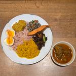 ライス&カリー チキン スリランカ米変更 揚げ玉子(カラピンチャ （Karapincha）)