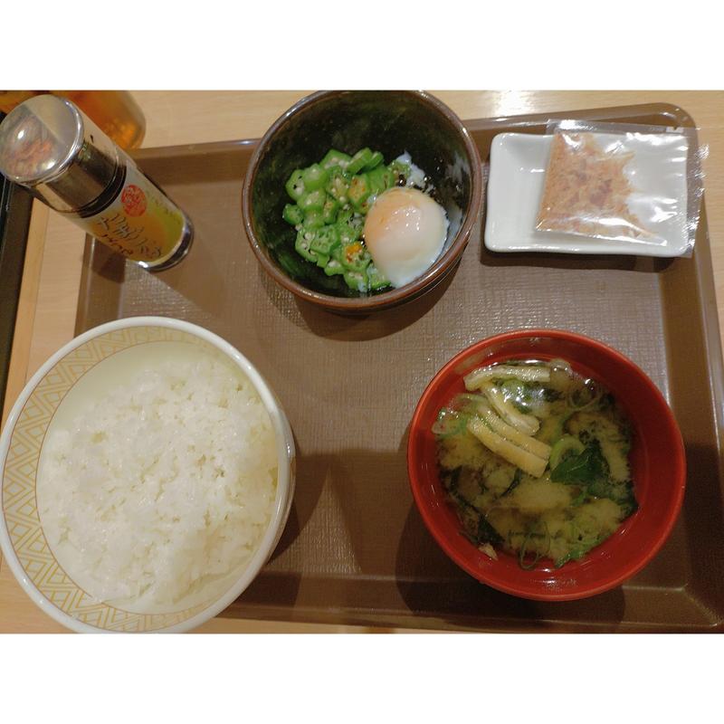 まぜのっけ朝食(すき家 4号栗原店)