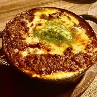 溶岩パスタ　チーズミート　ガーリックバター